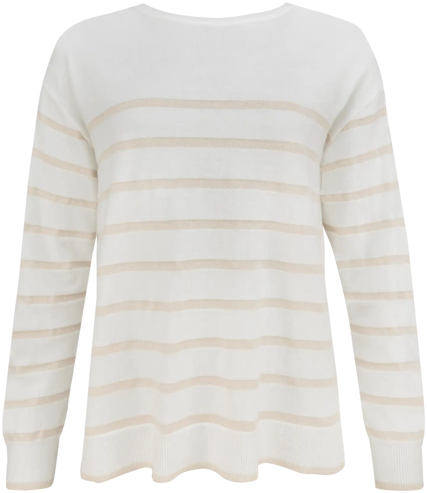 TEX naisten raidallinen neulepusero I993196 - ecru - 1