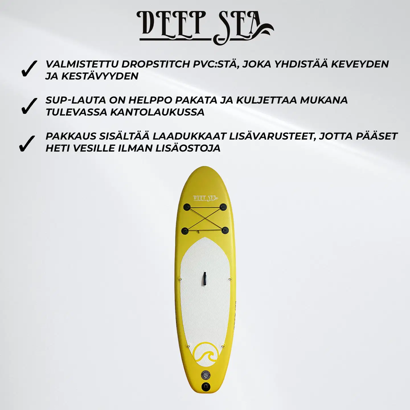 Deep Sea SUP-lautasetti Standard 275cm, Keltainen - 6