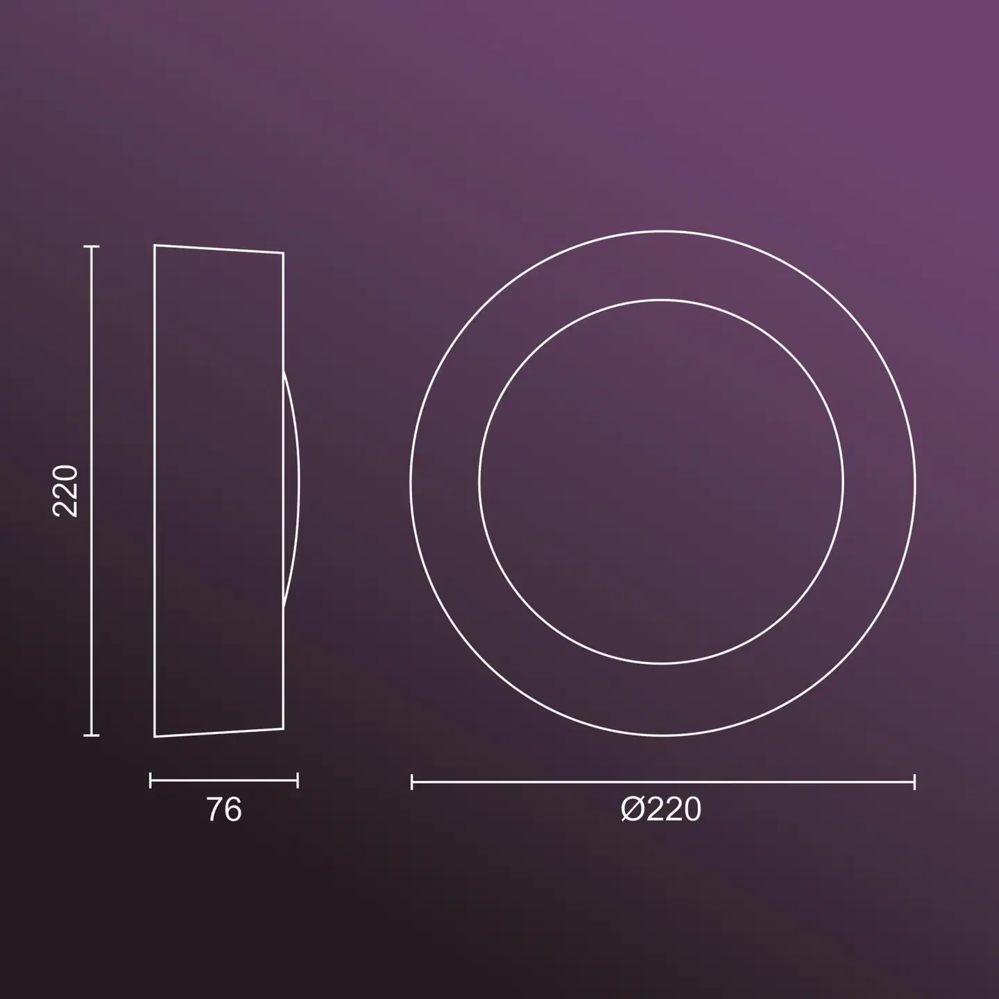 Philips Hue Daylo -seinävalaisin ulkokäyttöön 15W 2000-6500K 1060LM musta - 3