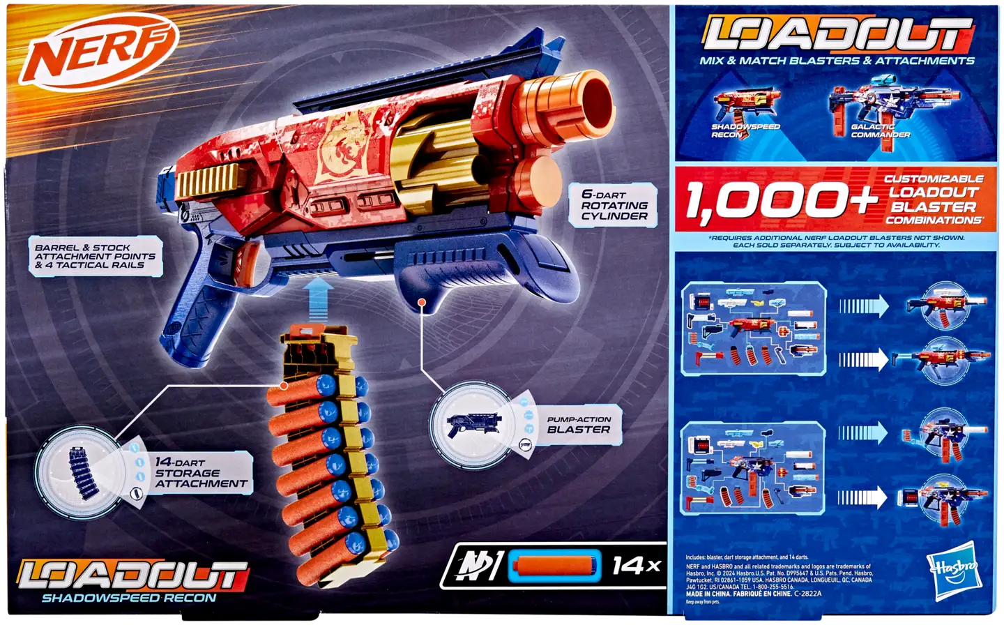 Nerf Loadout leikkipyssy Shadowspeed recon - 2