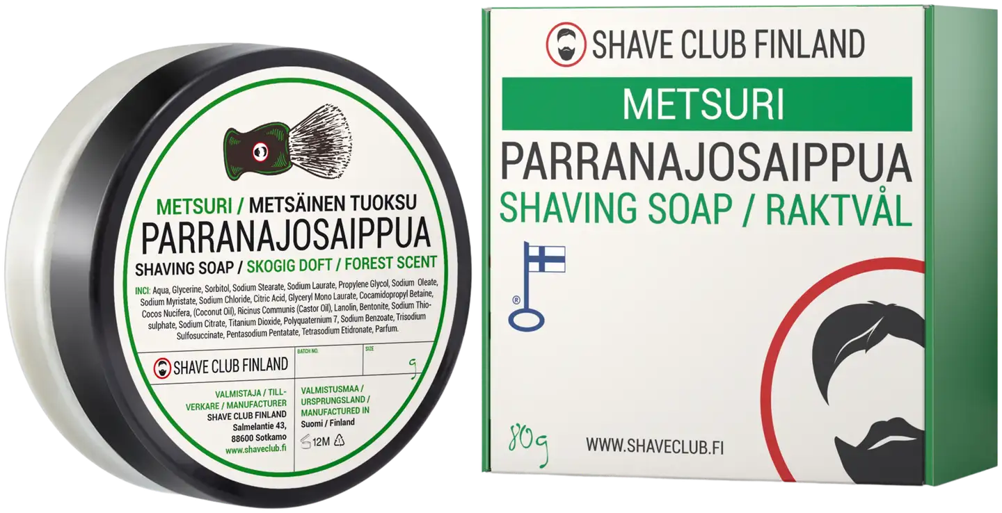 Shave Club Finland parranajosaippua metsuri 80ml