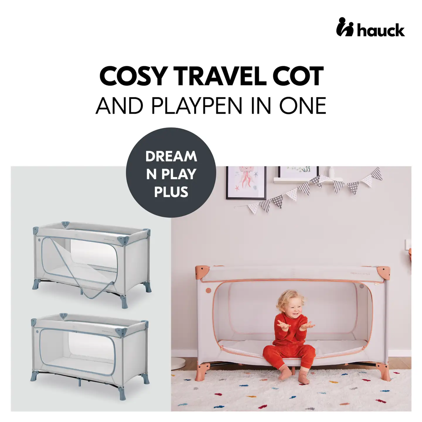 Hauck matkasänky Dream N Play Plus sininen - 14