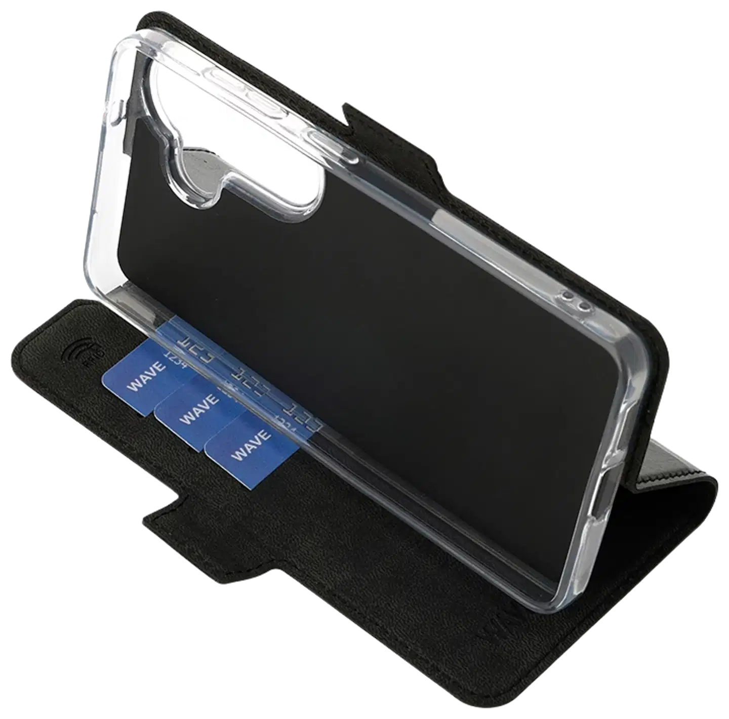 Wave Book Case, Samsung Galaxy S26 5G, Musta - 5