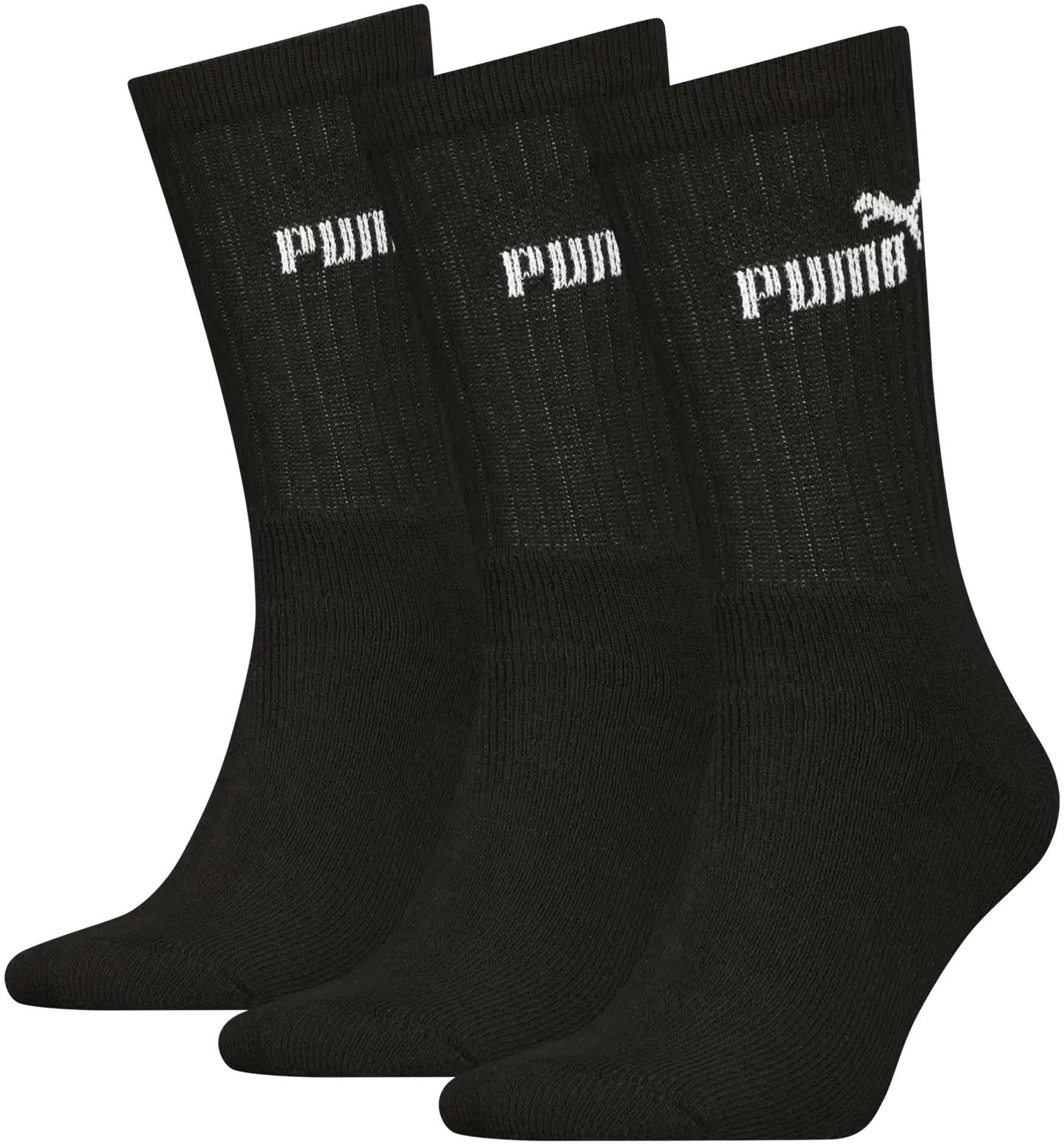 Puma unisex urheilusukat 3-pack musta - Black