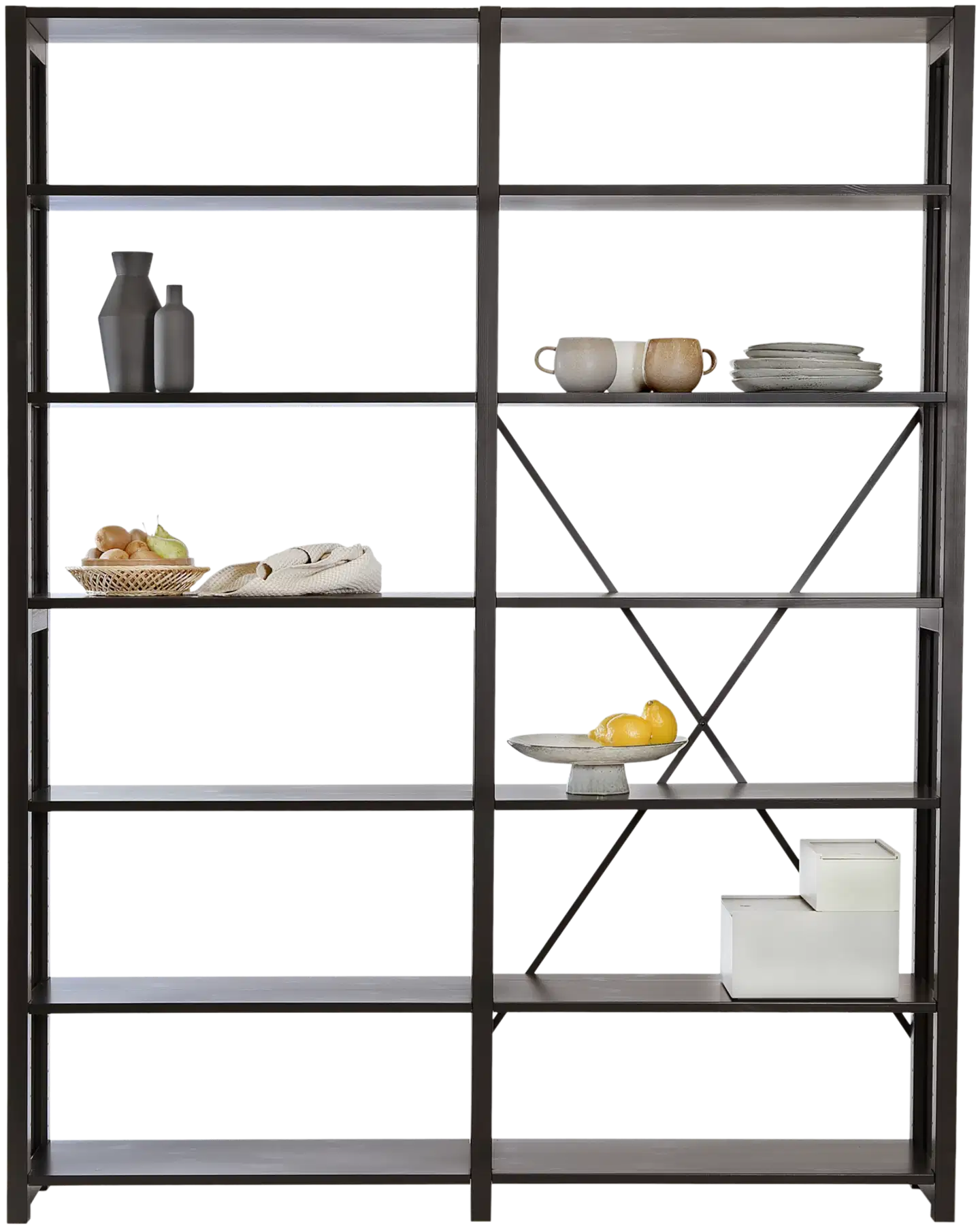 Lundia Classic avohylly, kaksiosainen - MUSTA - 1