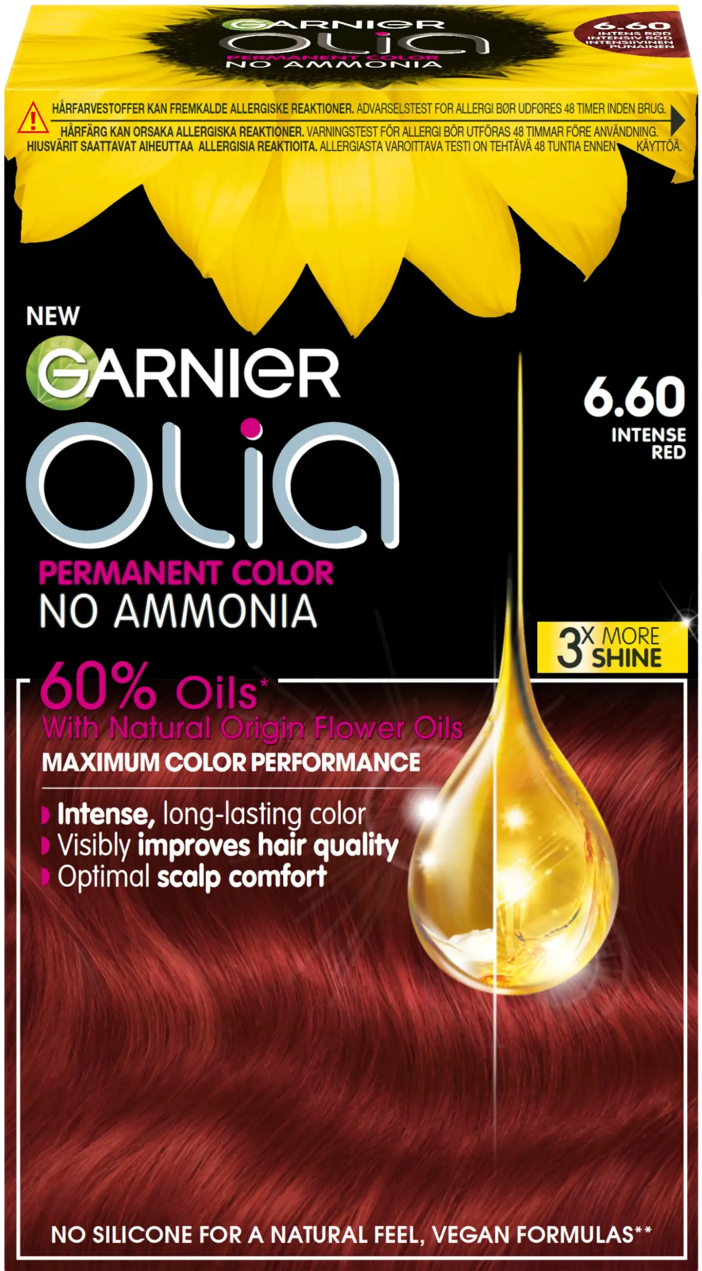 Garnier Olia 6.60 Intense Red kestoväri 174ml - 1