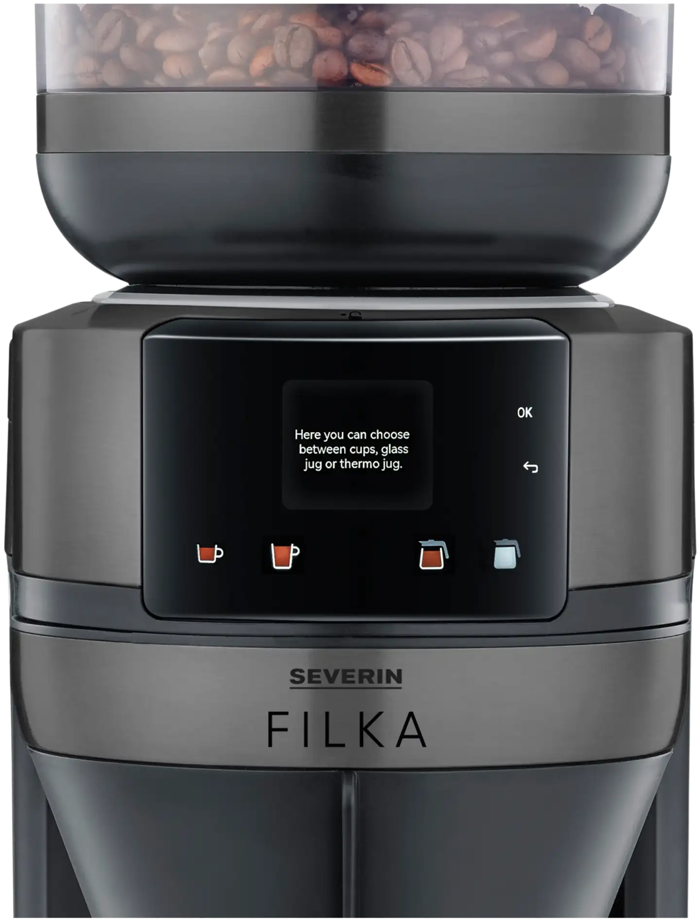 Severin kahvinkeitin termoskannulla KA4855 Filka Dark Inox - 7