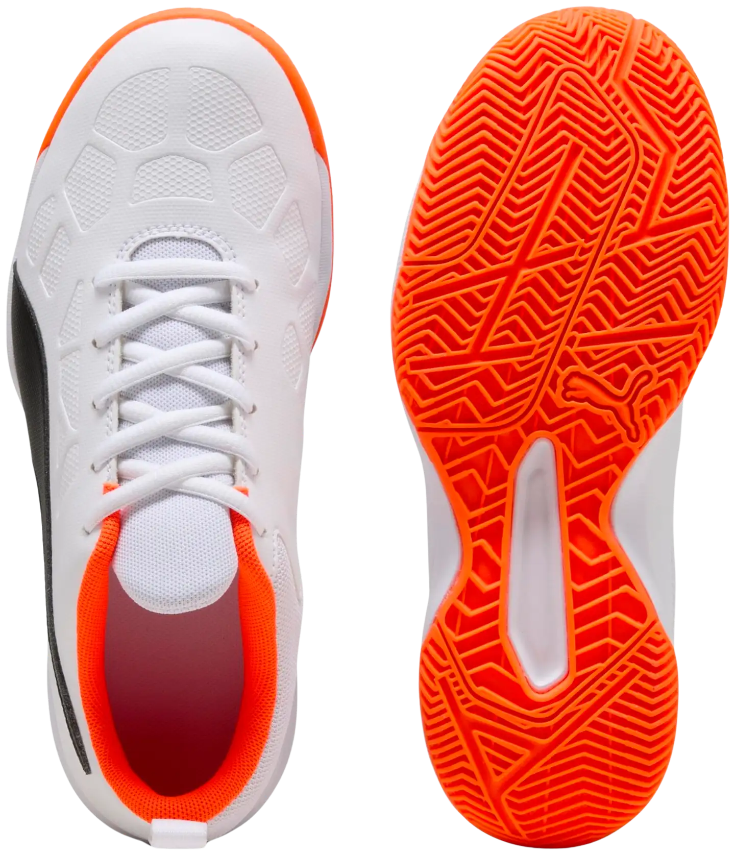 Puma lasten sisäpelikengät Tenaz Jr - Puma White-Puma Black-Orange - 5