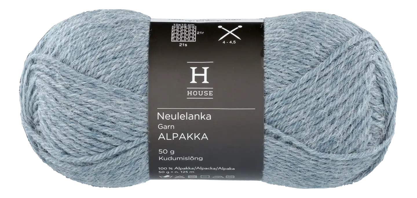 House neulelanka Alpakka 710234 50 g Light Blue Melange 4073