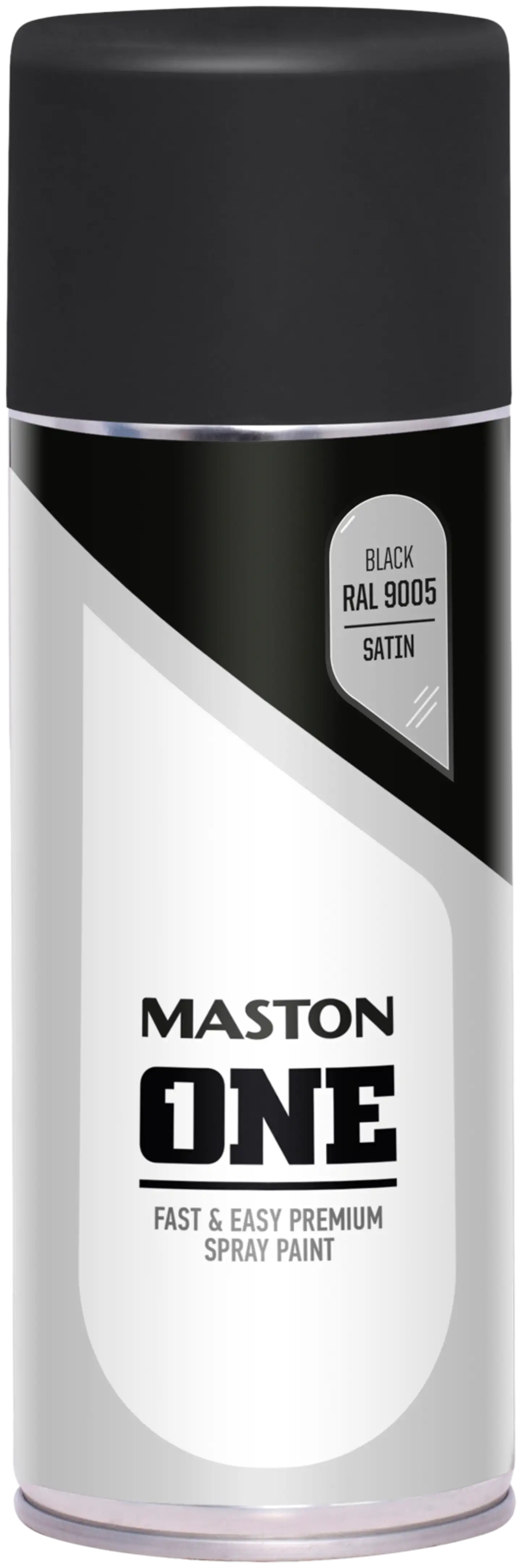 Maston spraymaali ONE 400 ml musta RAL9005 satiini