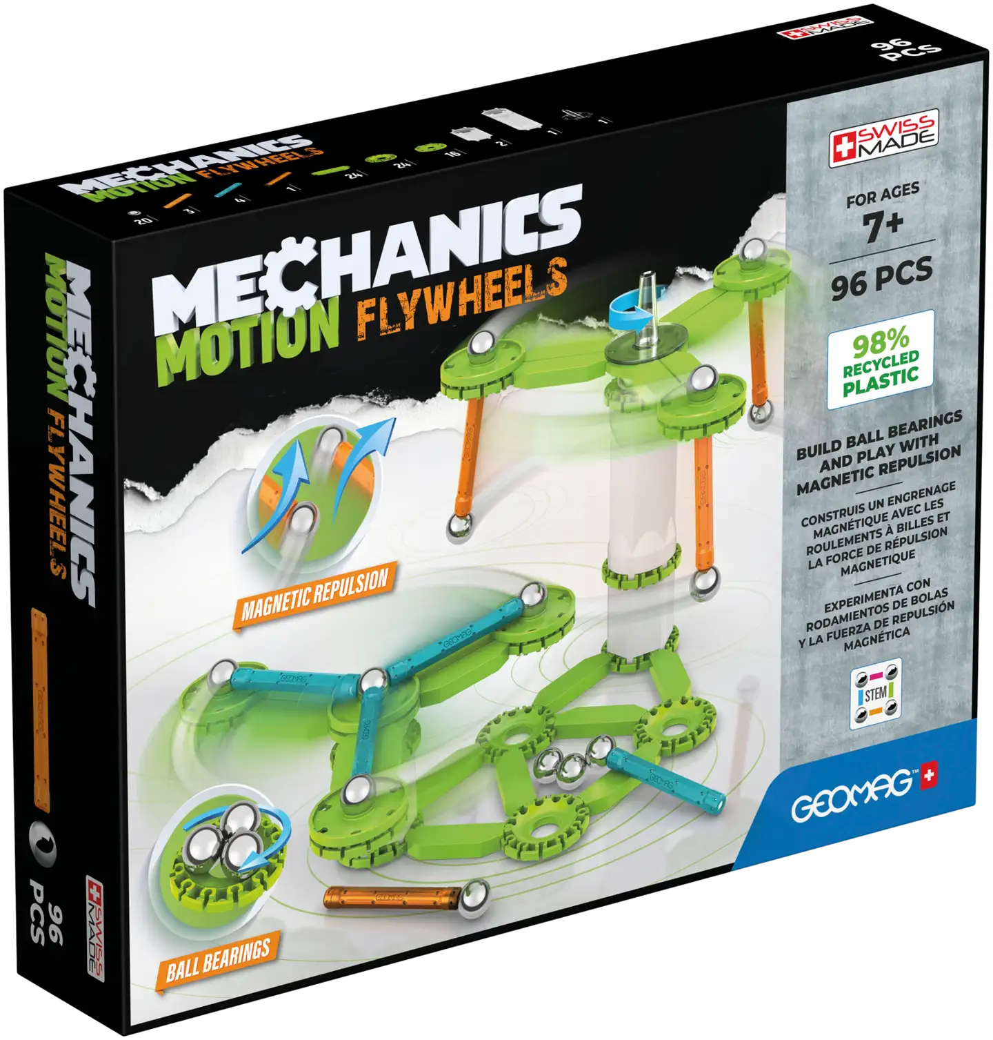 Geomag Mechanics Motion Vauhtipyörät magneettinen rakennussarja 96 osaa - 1