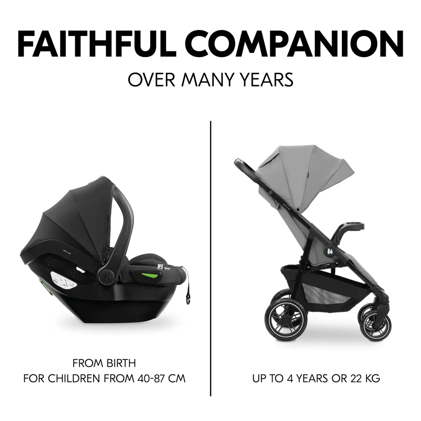 Hauck yhdistelmävaunut Shop N Care Travel Set 0-25 kg harmaa - 18