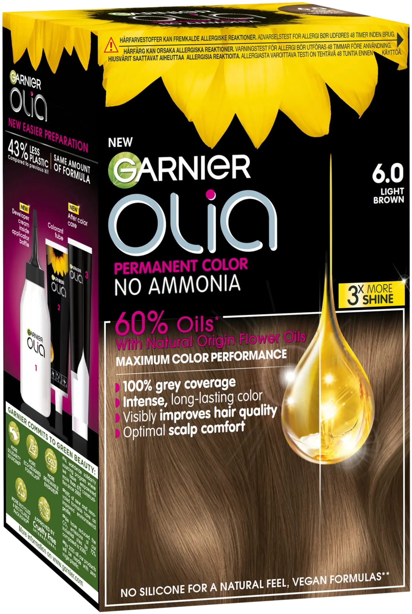 Garnier Olia 6.0 Light Brown kestoväri 174ml - 2