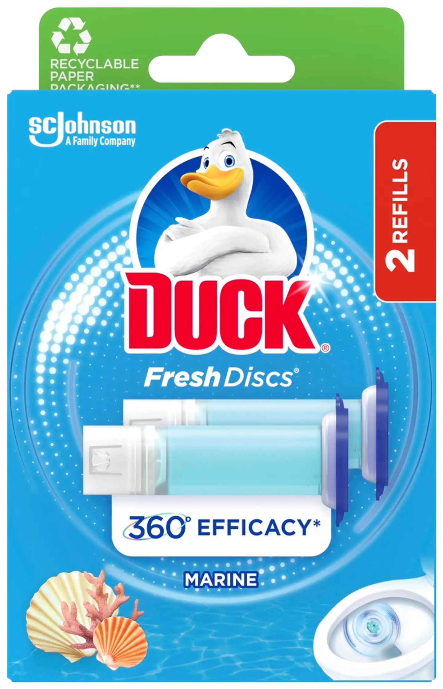 Duck Fresh Discs 2x36ml Marine täyttöpakkaus