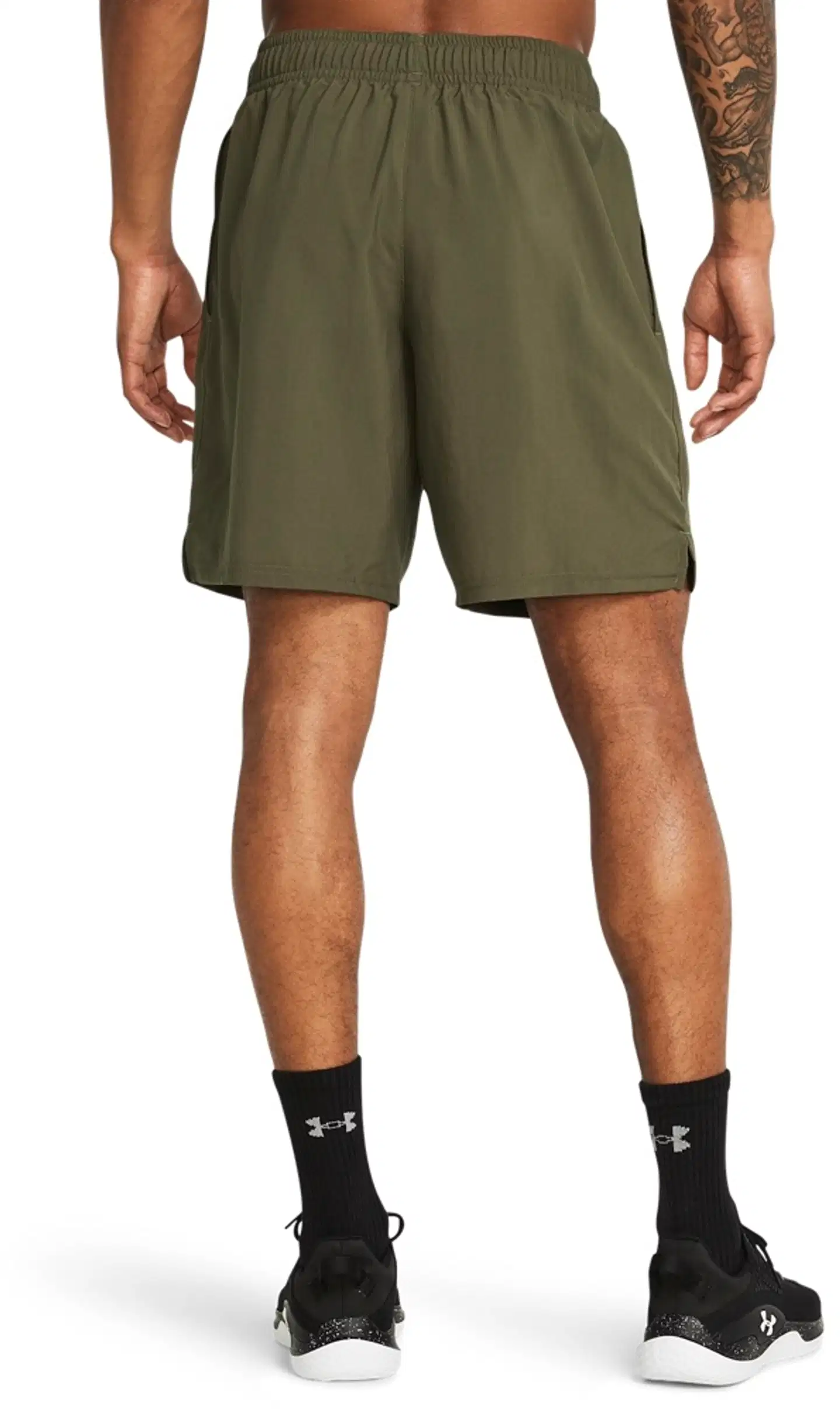 Under Armour miesten treenishortsit UA Tech Woven Wordmark Shorts 1383356 - Marine OD Green - 5