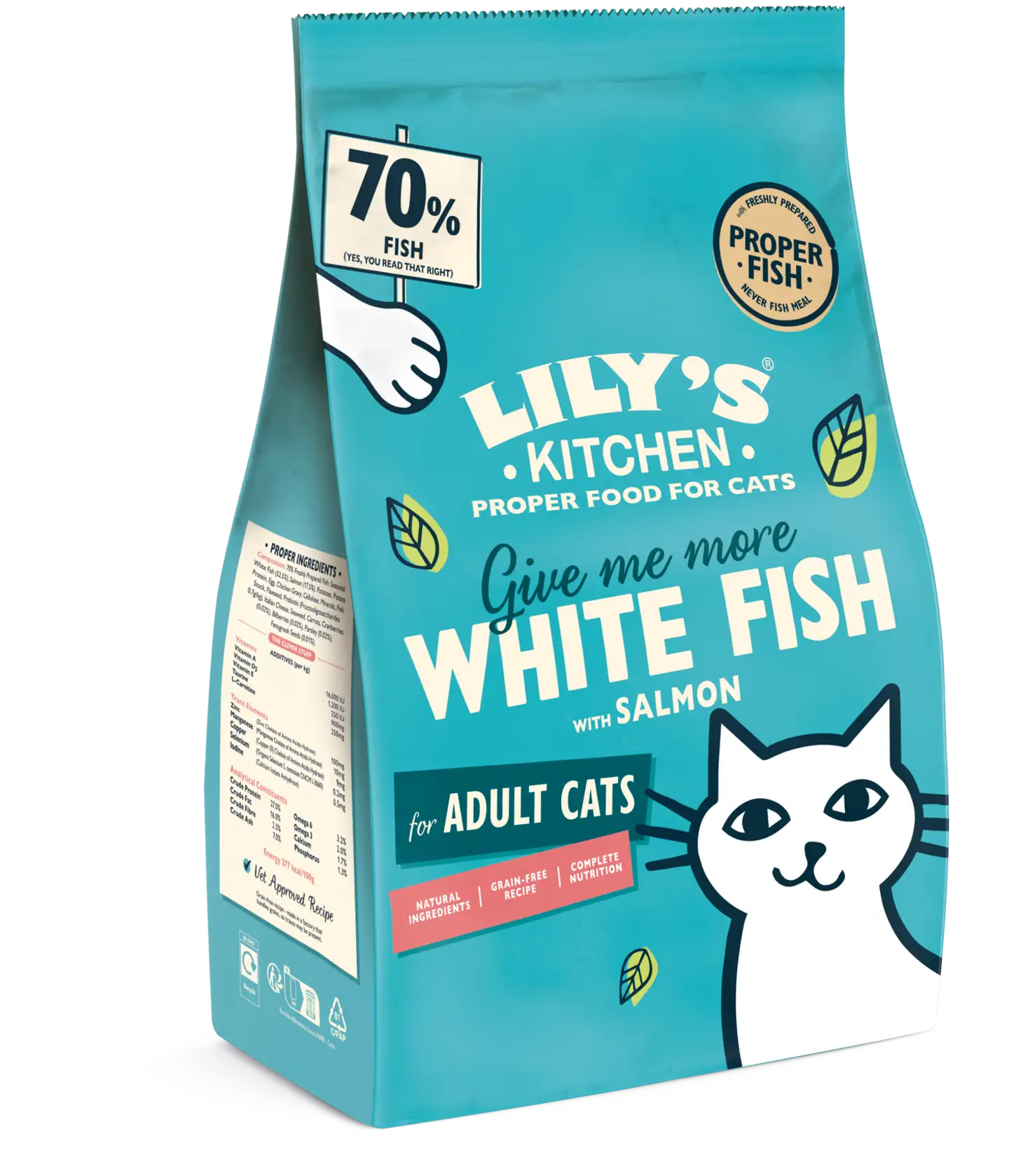 Lily's Kitchen 800g White Fish with Salmon sis. Kalaa kissanruoka