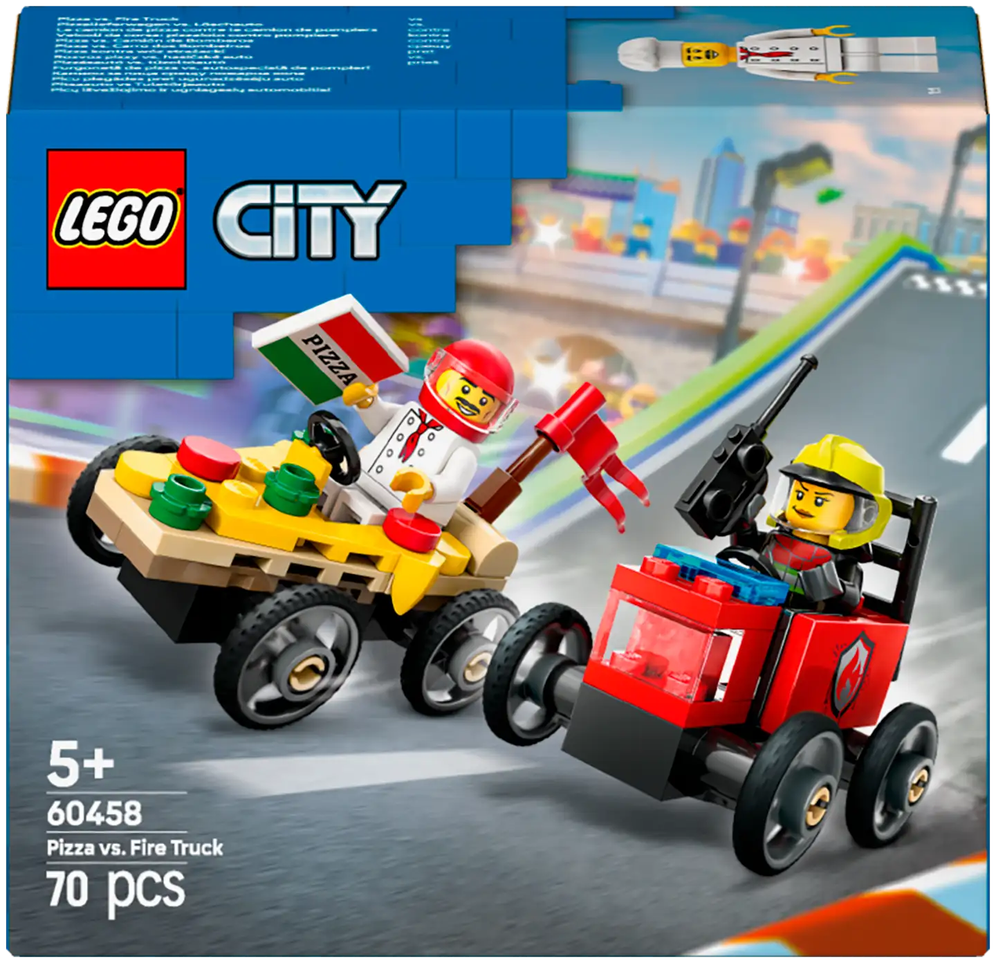 LEGO® City Great Vehicles 60458 Pizza-auto vastaan  paloauto – kilpa-autopakkaus - 2