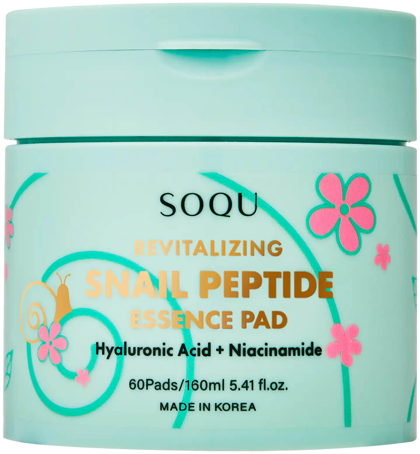 Soqu snail peptide essence pad -laput 60 kpl