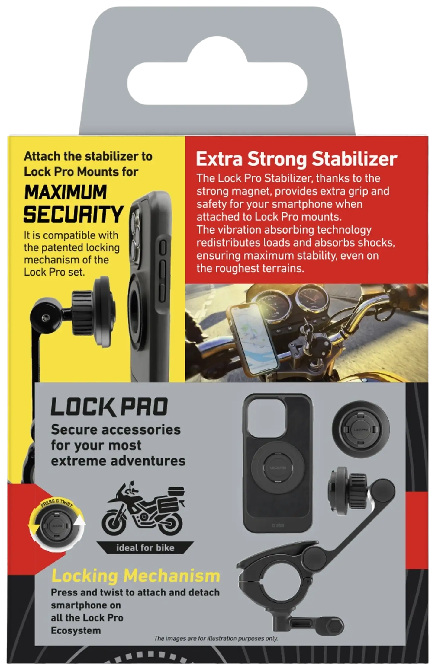 SBS Lock Pro vakain puhelintelineeseen moottoripyörille - 3