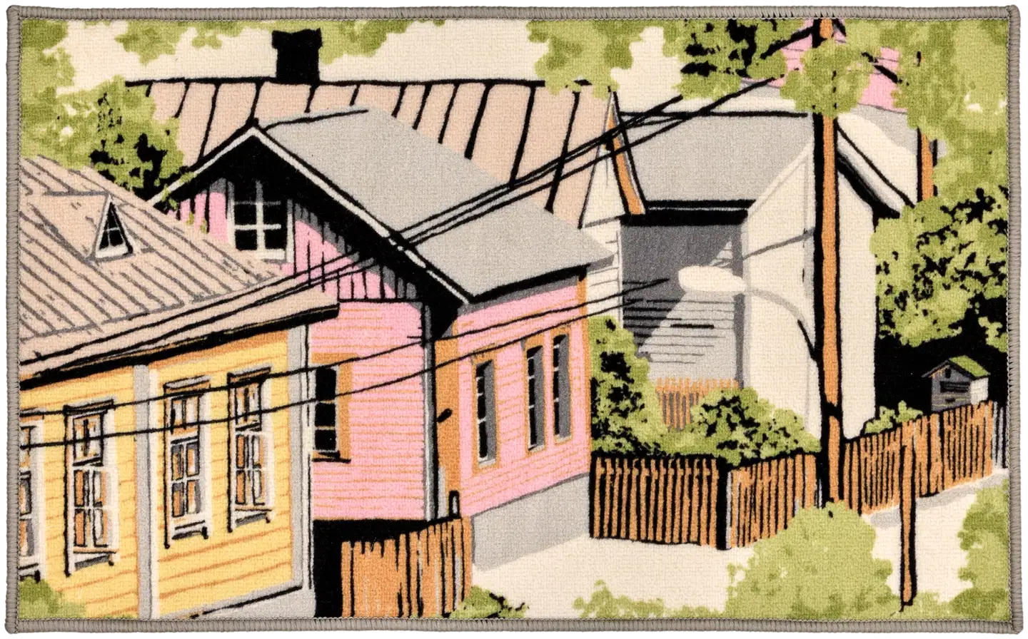 Vallila Naapurusto kynnysmatto 50x80 cm pink - 1