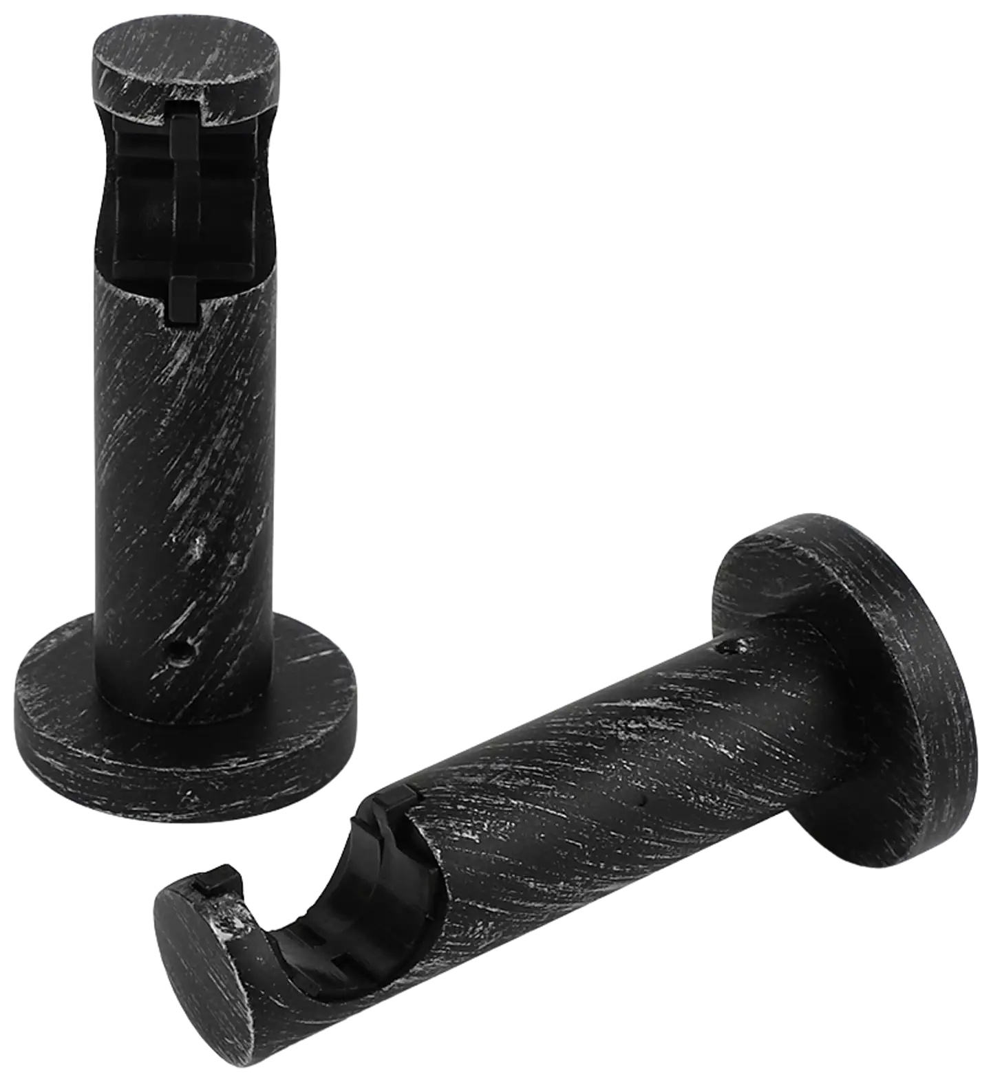 Ihanin verhotangon click-kannakkeet mustakulta 19mm 2kpl/pss - 1