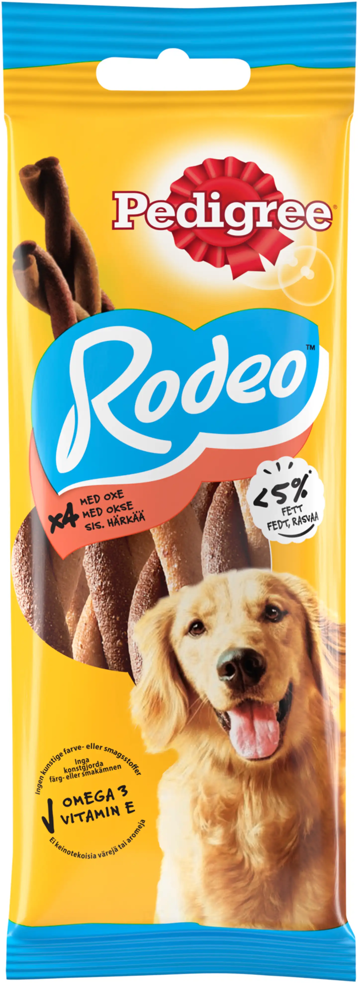 Pedigree Rodeo - koiranherkku sis. Härkää - (4 kpl)