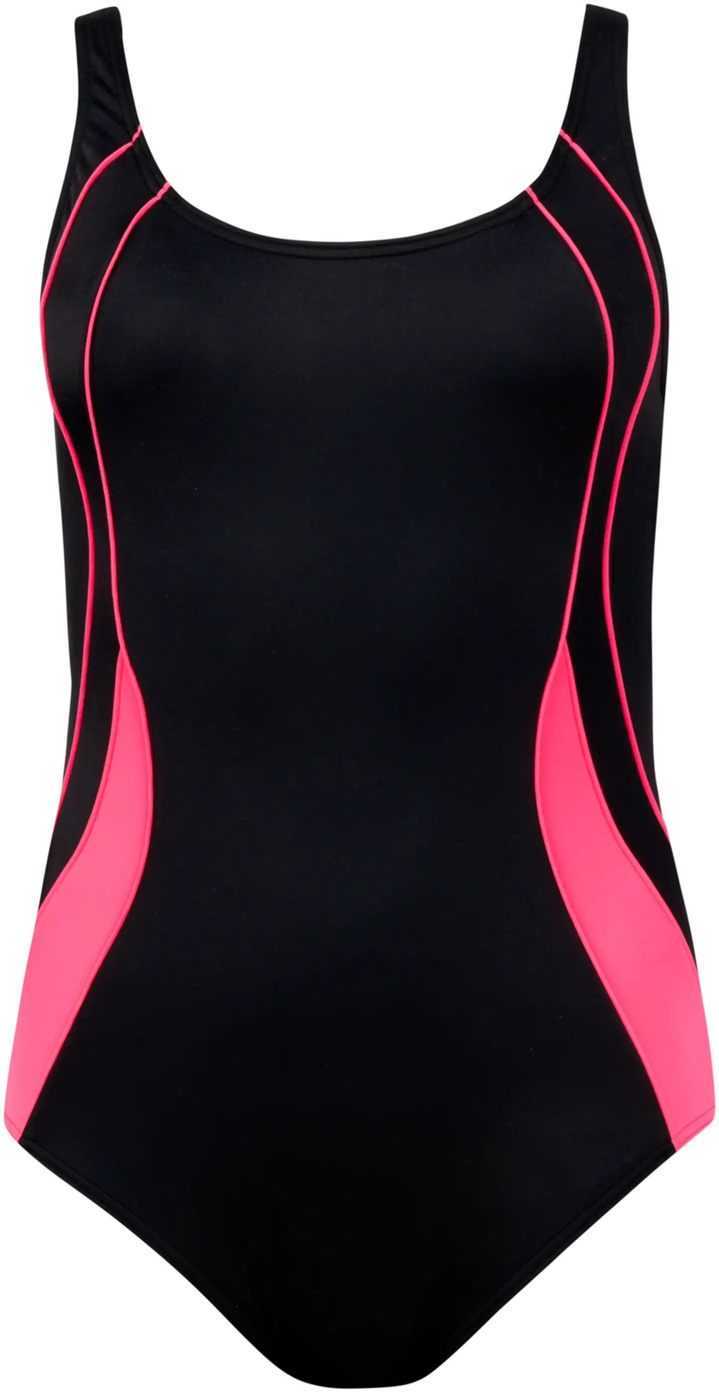 Actuelle naisten sporttinen uimapuku 215A012523 - Black with Pink - 1