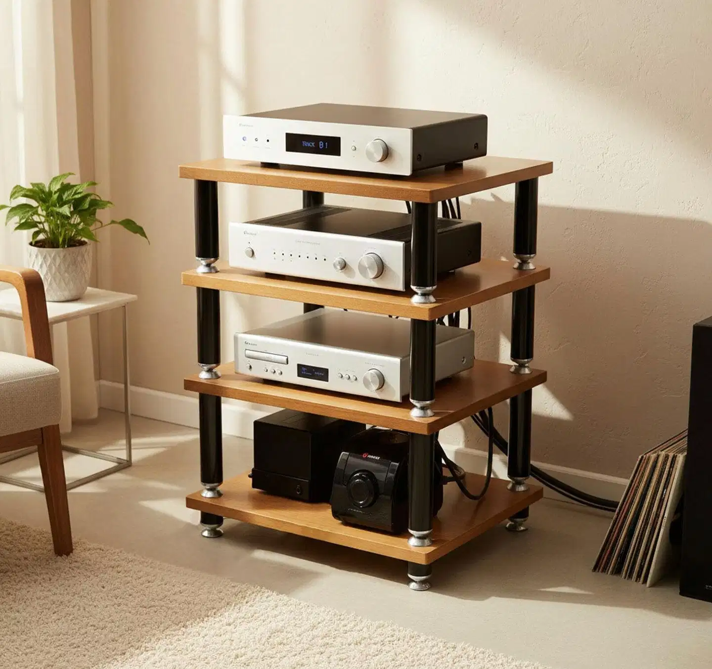 Norstone Sabbl HiFi -laitekaluste 600 mm bambu - 2