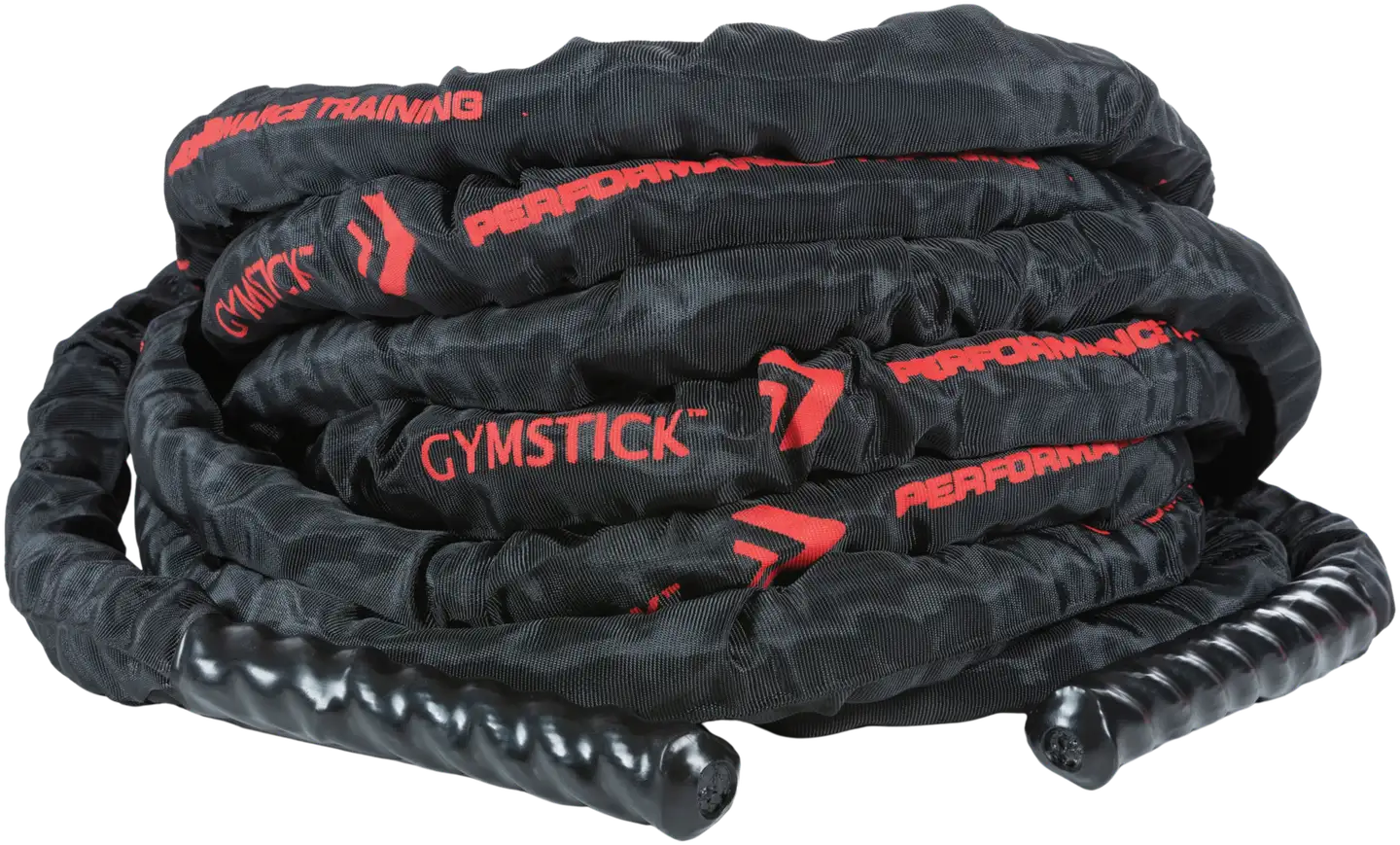 Gymstick voimaköysi päällystetty - MUSTA-PUNAINEN - 1