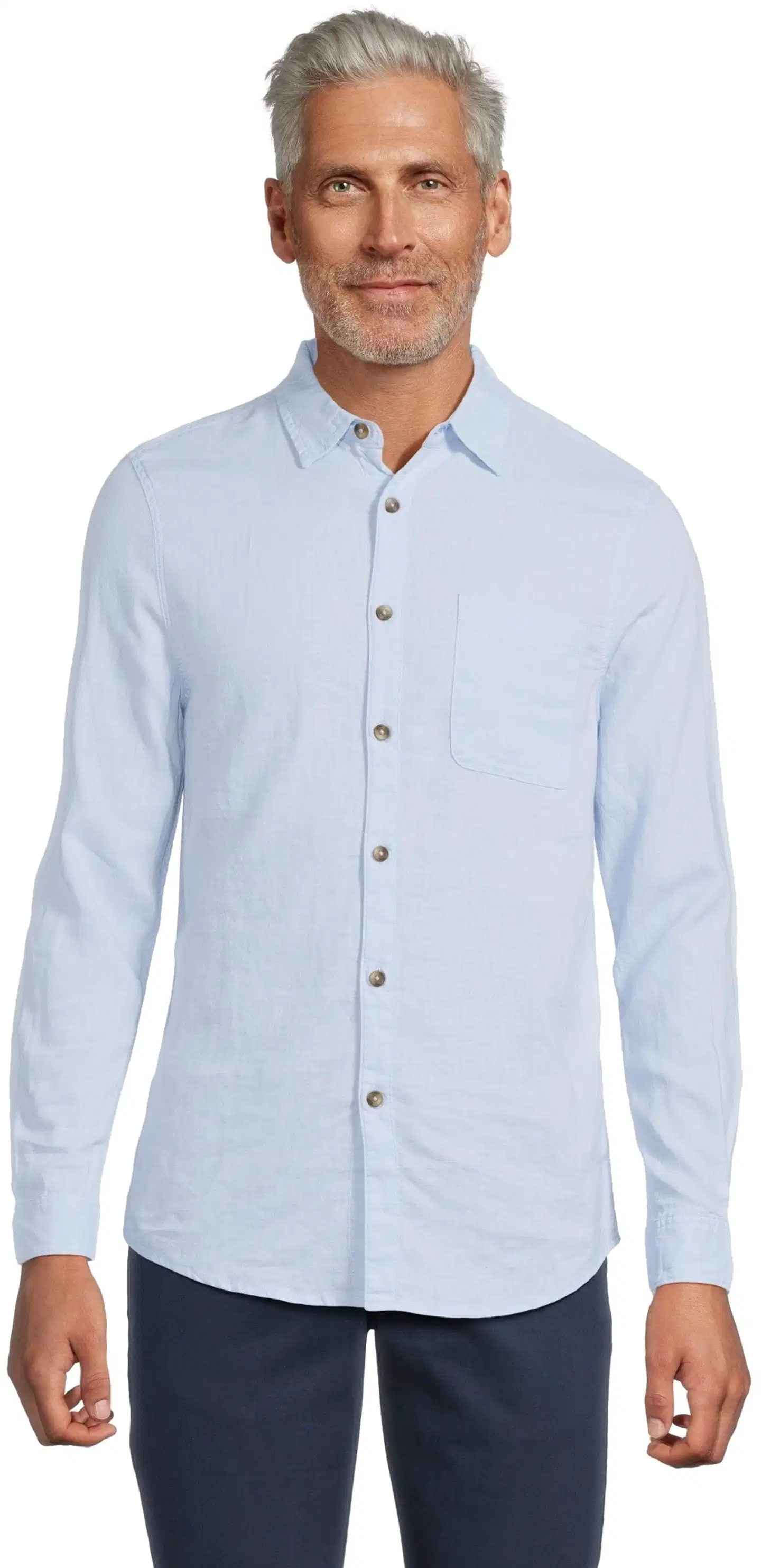 London Fog miesten pellavakauluspaita 194LF15262 - Light Blue - 1