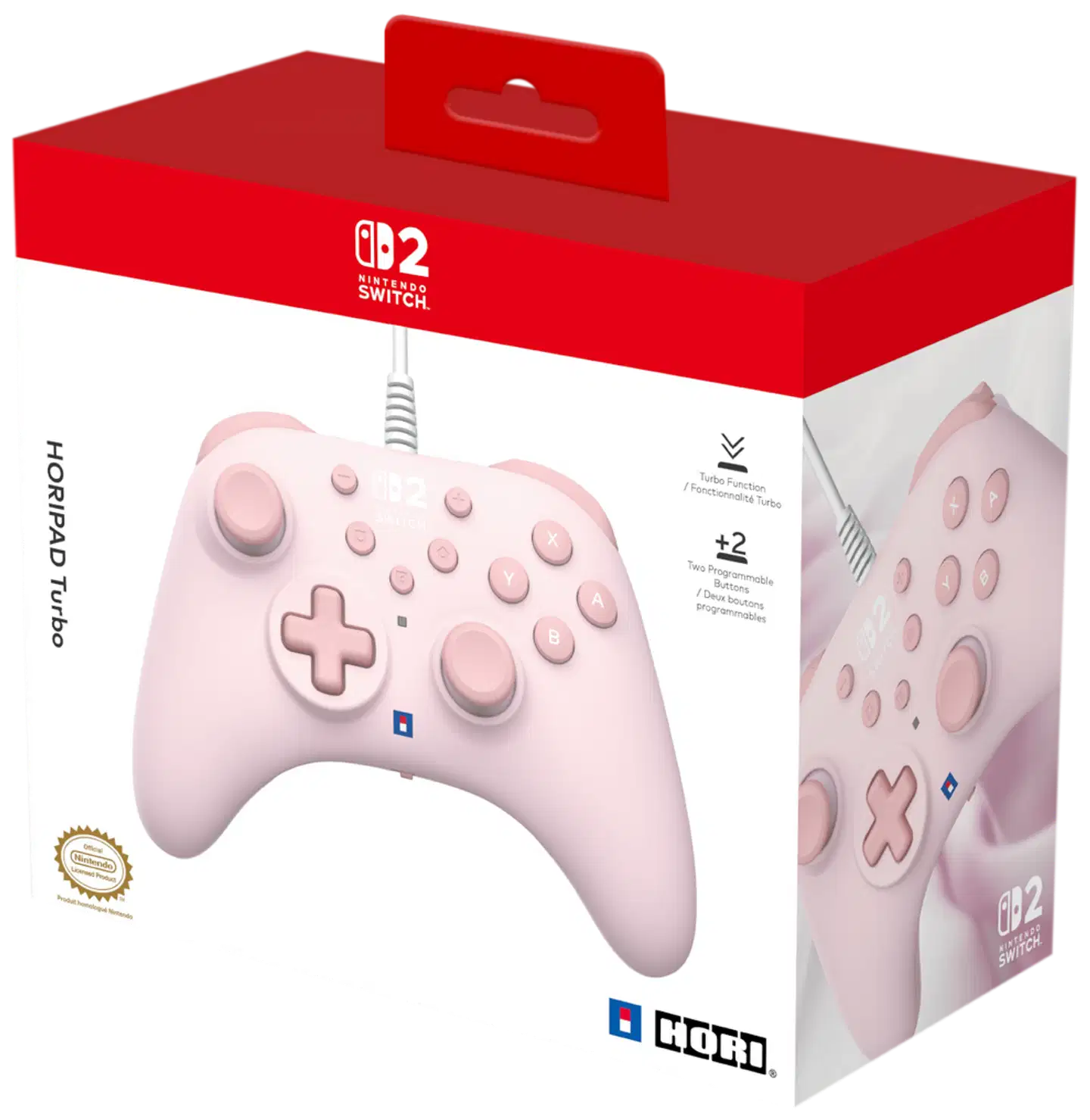 Horipad Turbo Switch 2 ohjain pinkki - 3