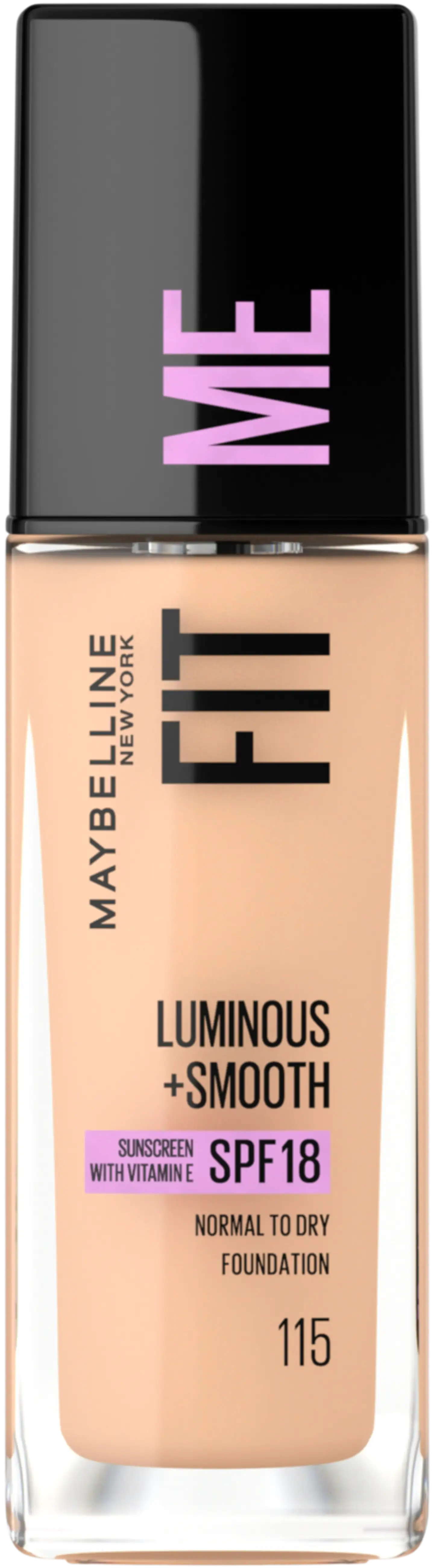 Maybelline New York  Fit Me Luminous & Smooth 115 Ivory -meikkivoide 30ml - 1