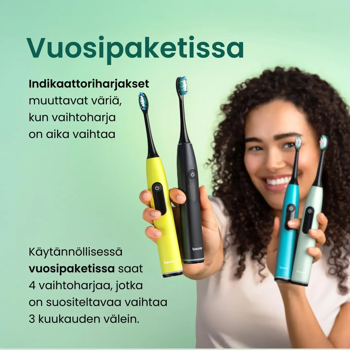 Beurer SC 4 kpl Classic Clean vaihtoharjoja sonic-sähköhammasharjaan - 5