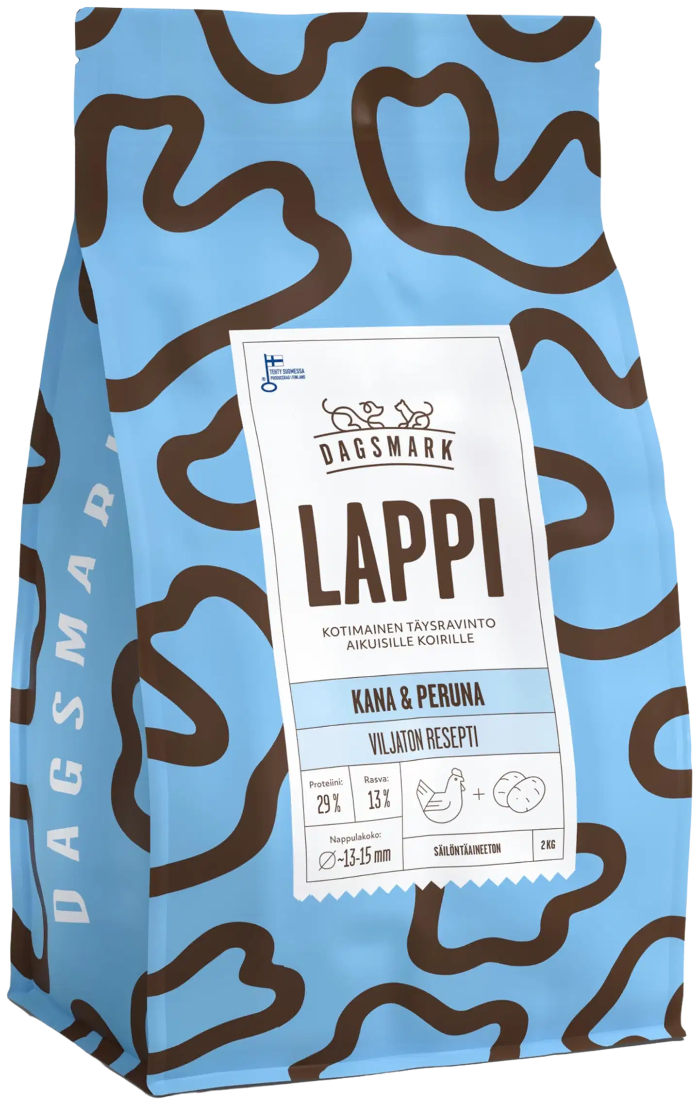 Dagsmark LAPPI viljaton kana-peruna täysravinto koiran kuivaruoka 2 kg