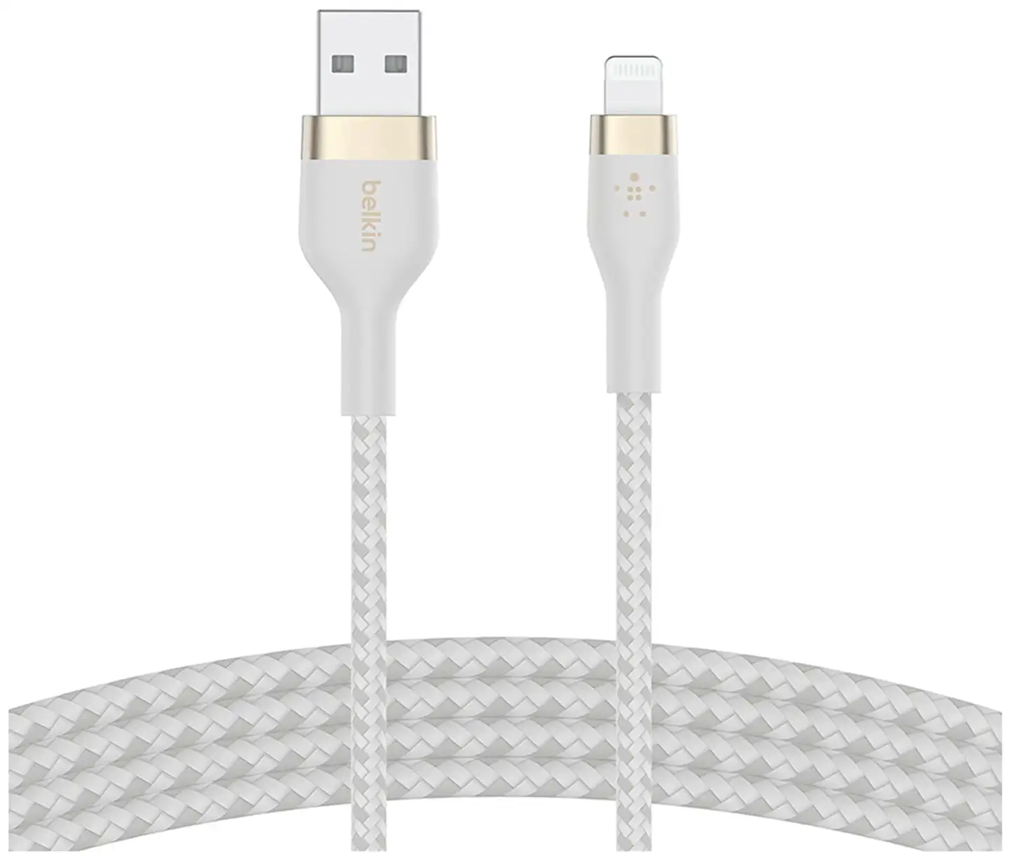 Belkin  USB-C to Lightning kaapeli, punottu, 1M, valkoinen