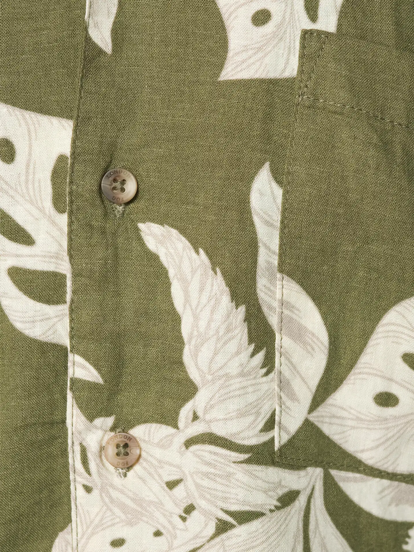 London Fog miesten kuviollinen pellavapaita 194LF15261 - Green AOP - 10