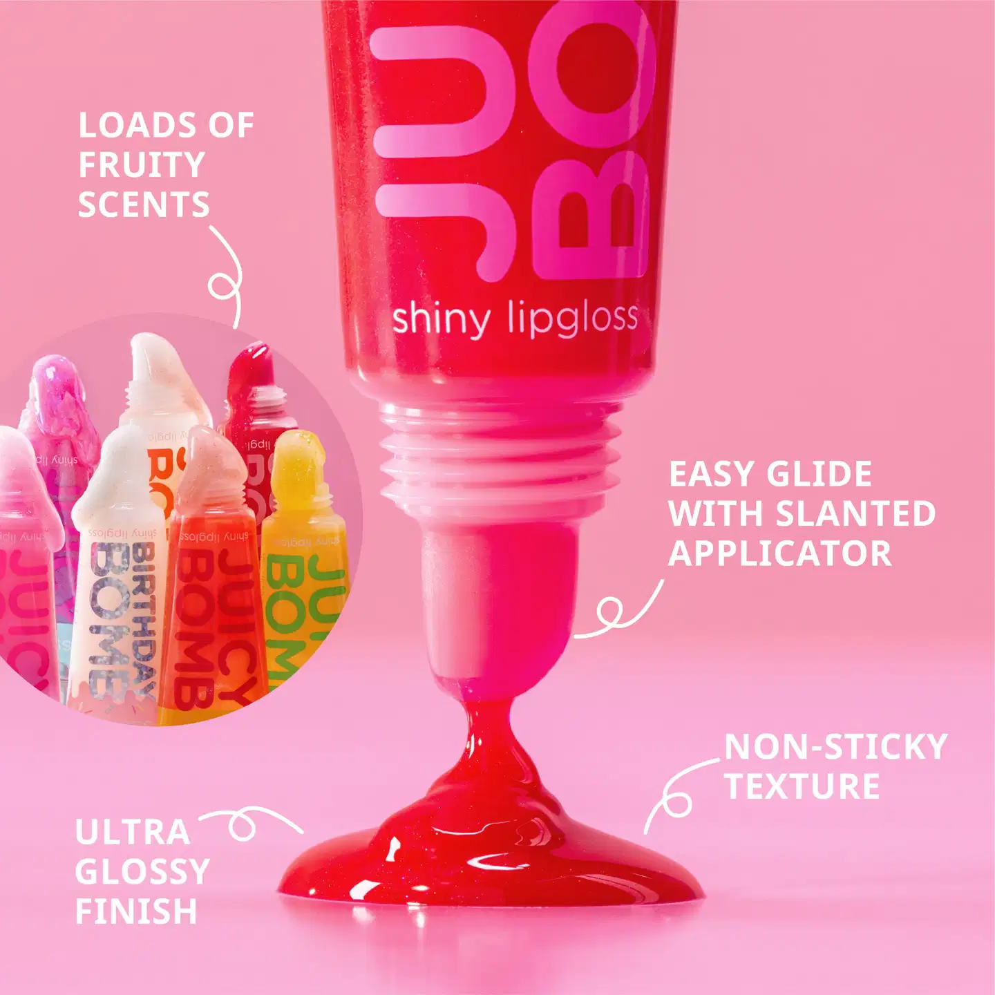 essence JUICY BOMB shiny lipgloss 110 Crushed Berry 10 ml - 4