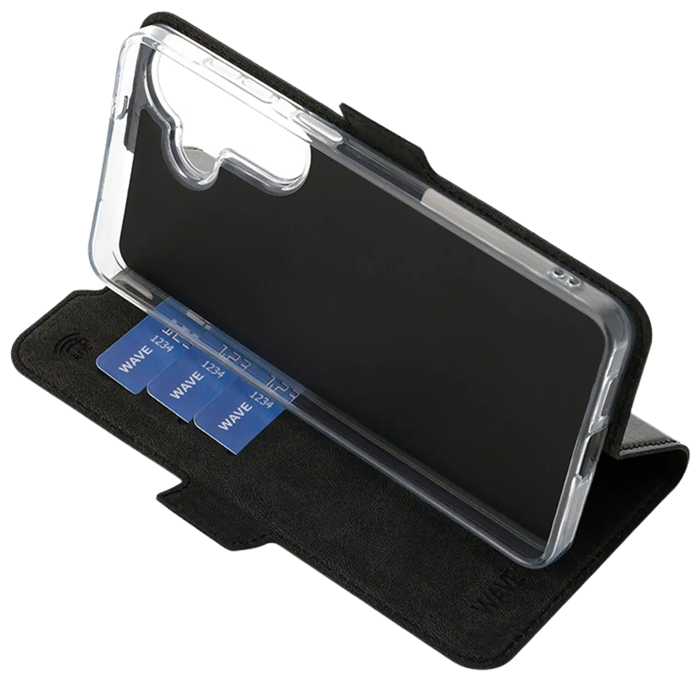 Wave Book Case, Samsung Galaxy S26+ 5G, Musta - 5