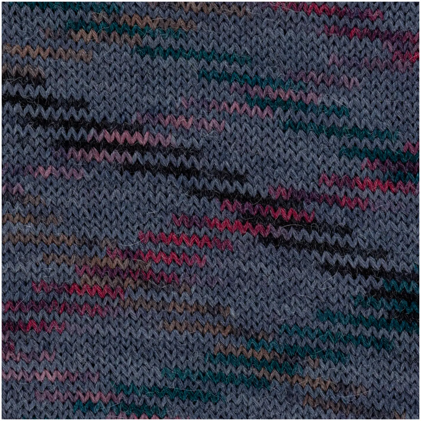 House sukkalanka Alpakka 100g CNE-1520 pink/blue/black stripes - 2