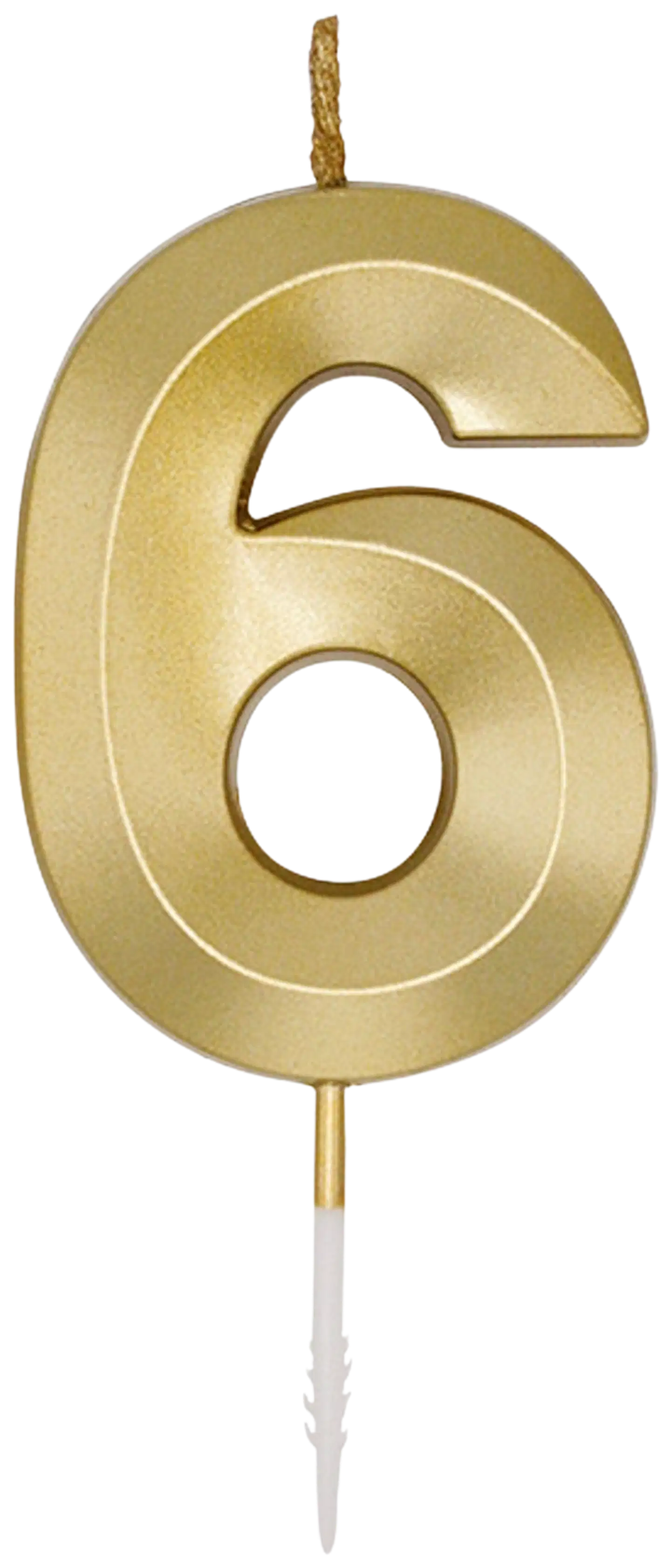 Kakkukynttilä 6 kultainen 6 cm - 2