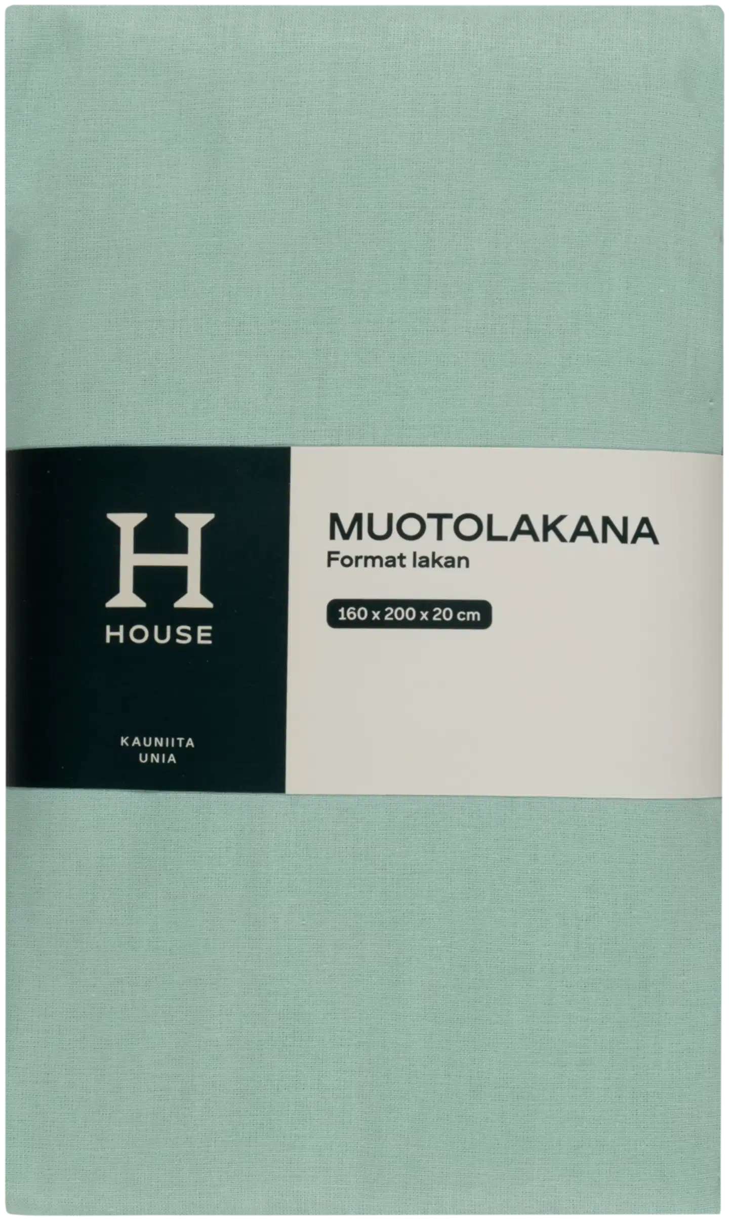 House muotolakana 160x200x20 cm LAK9 vaaleanvihreä