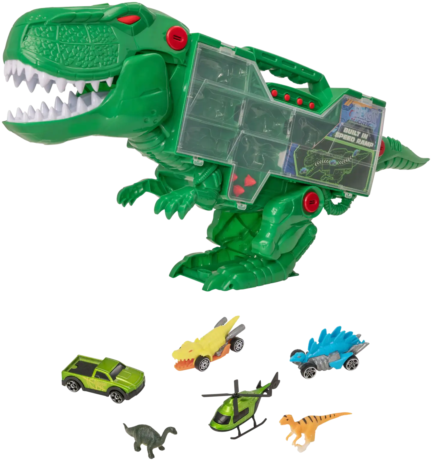 Teamsterz lelu Beast Machines T-Rex Transporter ja autot - 7