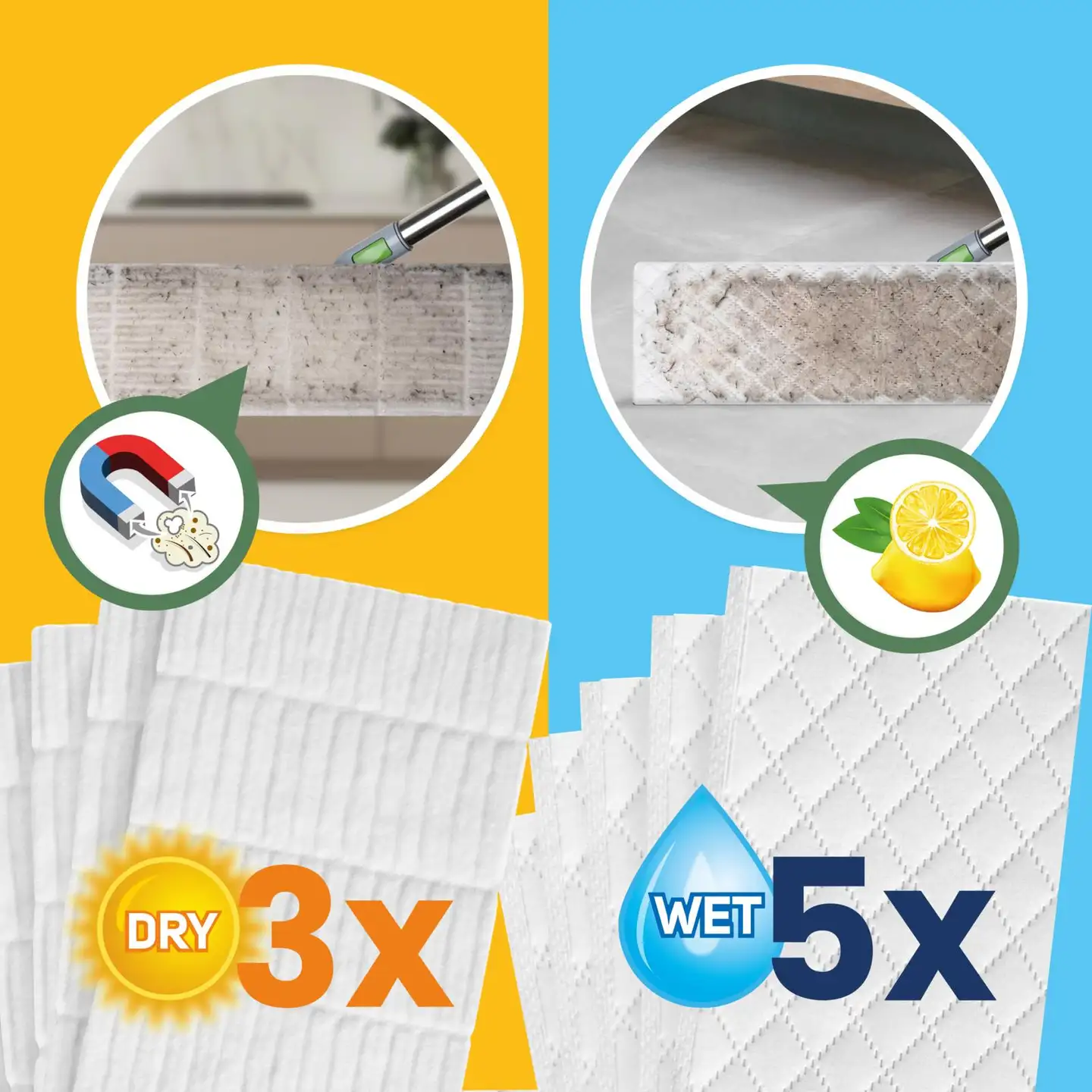 Streamy Lattiamoppi Kit, 1 kpl teleskooppikahva, 1 kpl Multi mopframe
3 kpl Kuiva liina, 5 kpl Märkä liina - 2