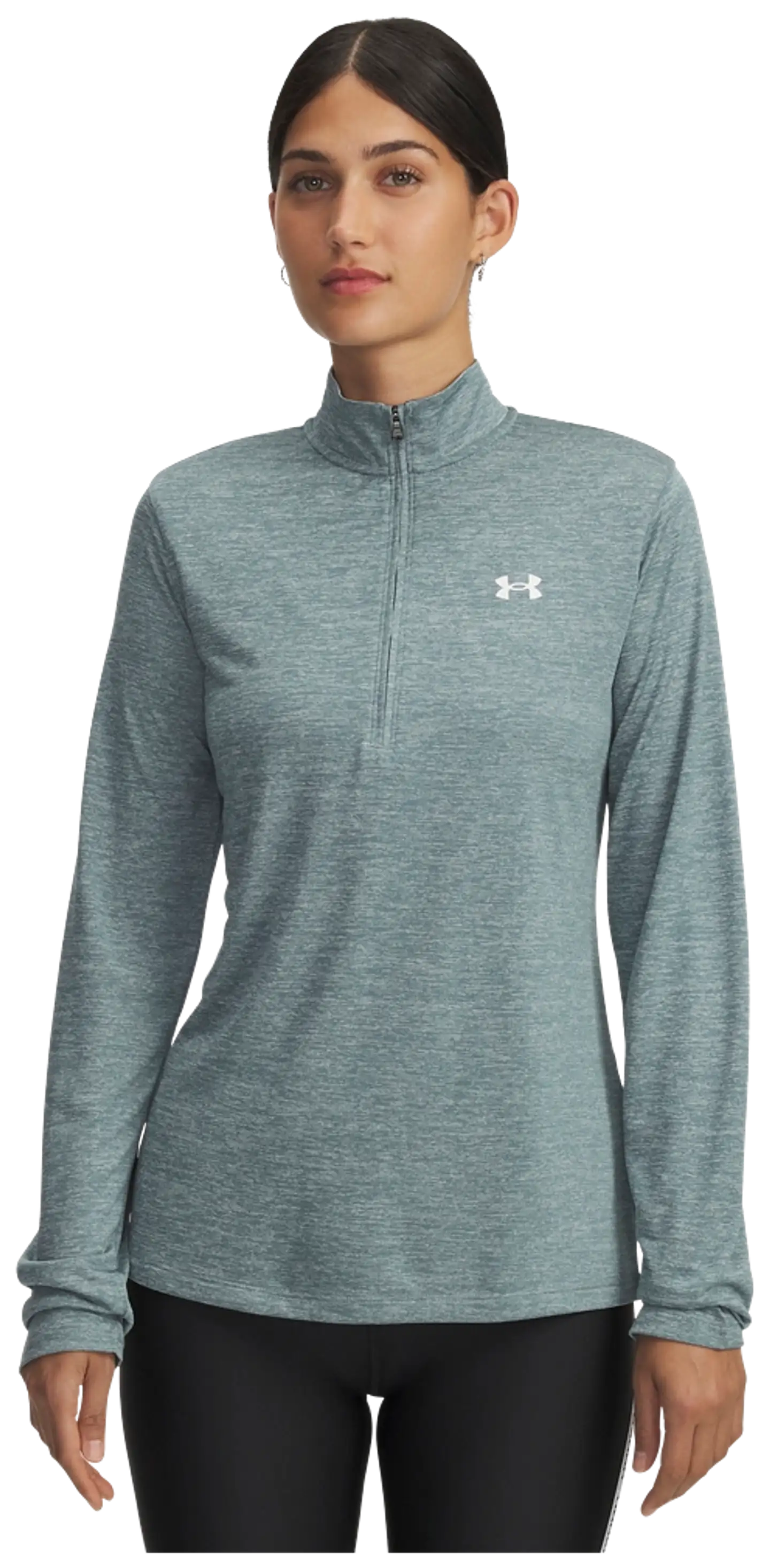 Under Armour naisten pitkähihainen treenipaita Tech 1/2 Zip- Twist 1384225 - Jasper Blue - 1