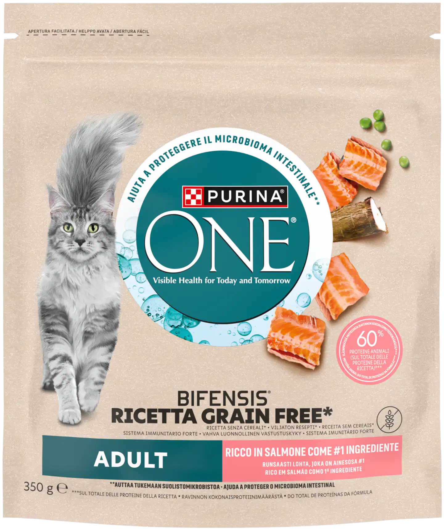 Purina One Grain Free Adult Lohta Kissan kuivaruoka 350g