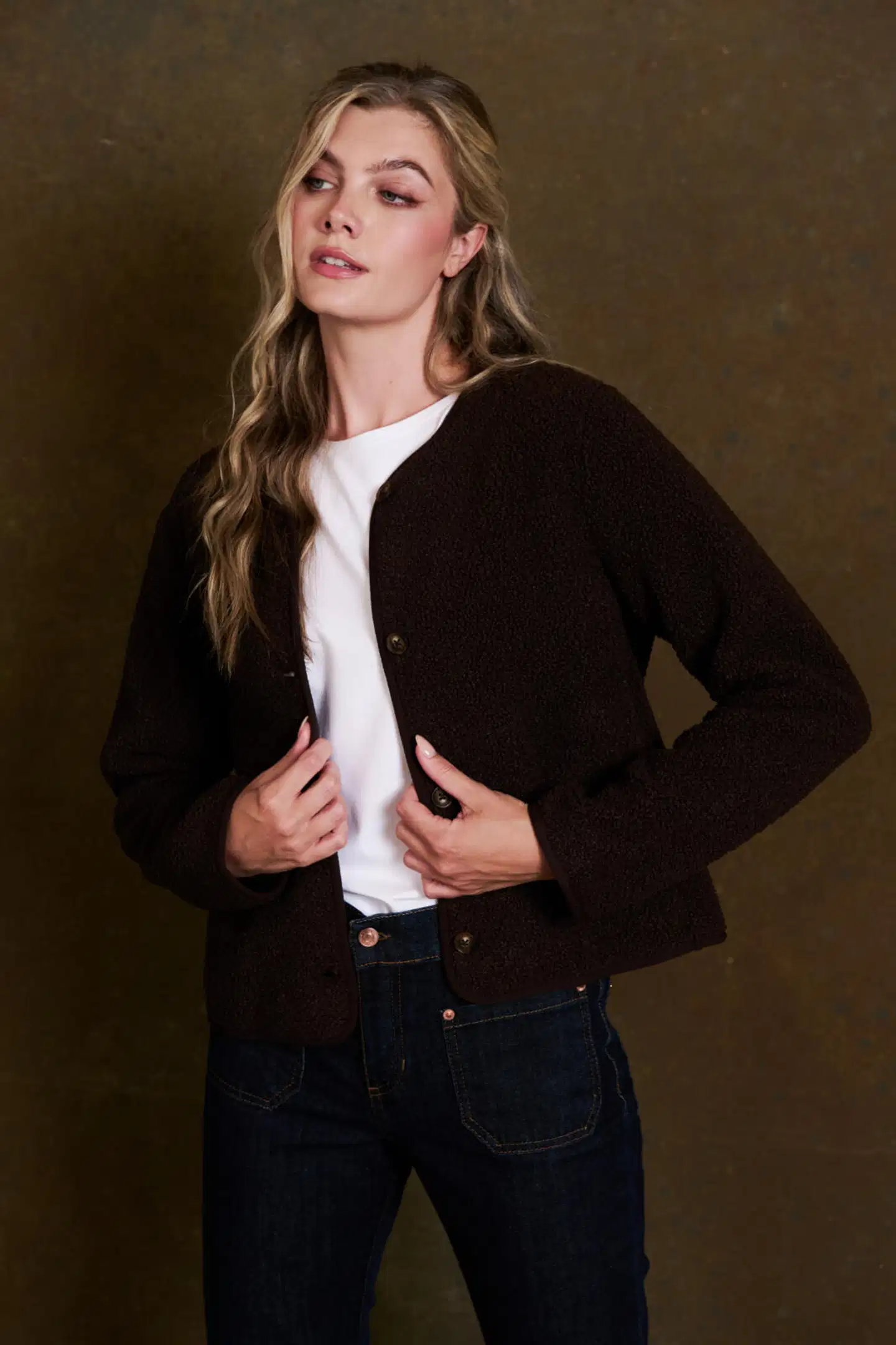 London Fog naisten jakku Hairy 220L263304 - brown - 6