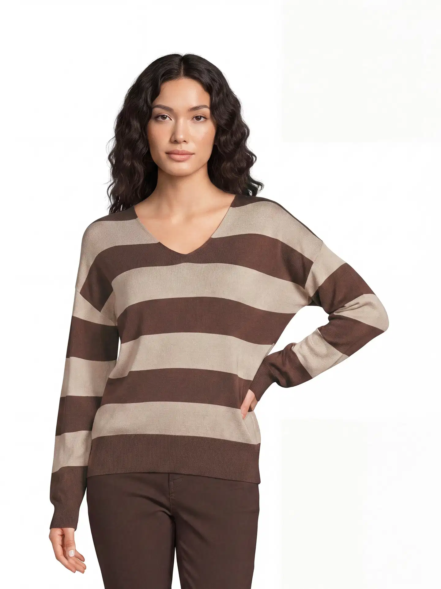House naisten neule 213H263302 - striped - 1