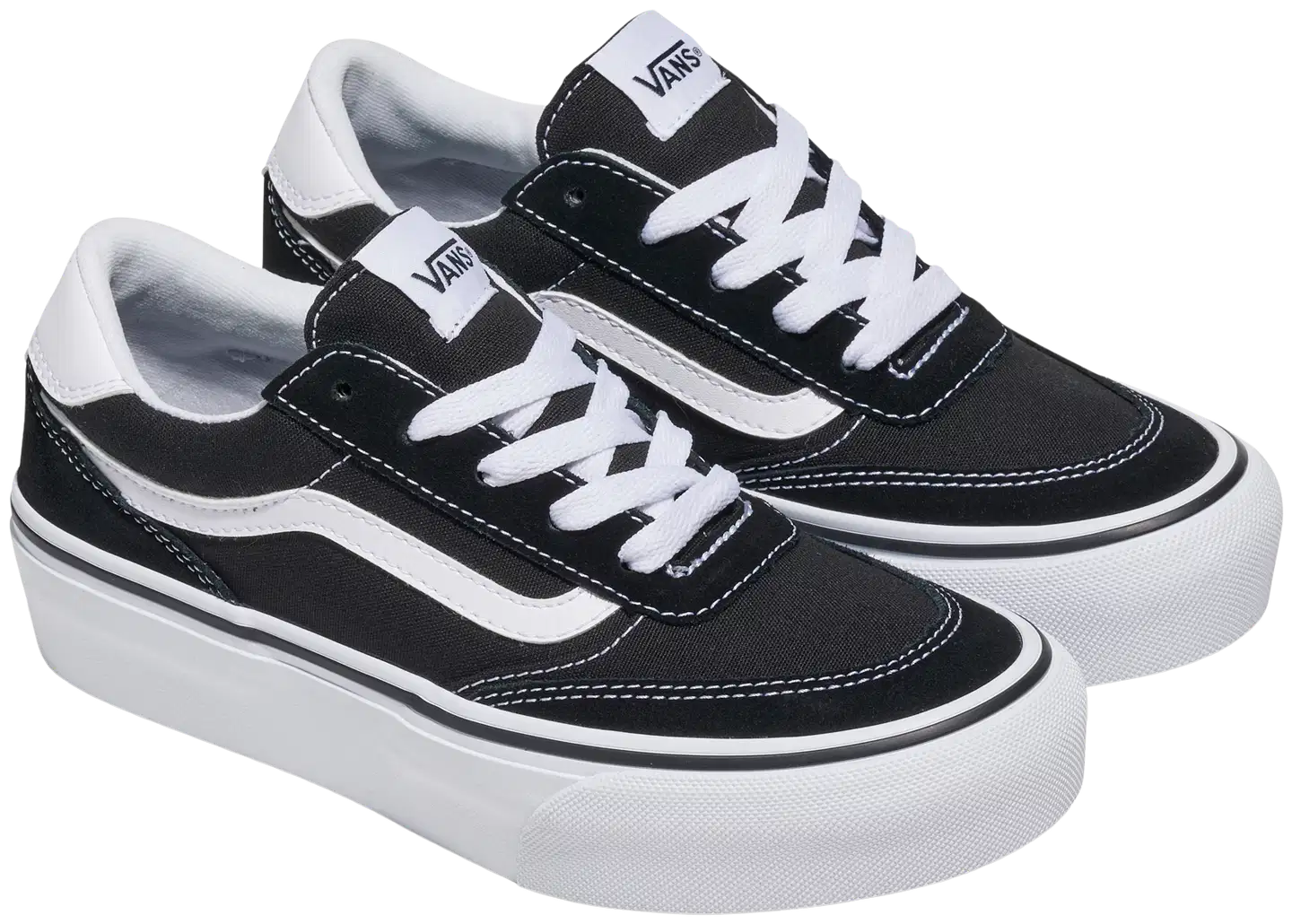 Vans Brooklyn platform vapaa-ajan jalkine - Black/White - 2