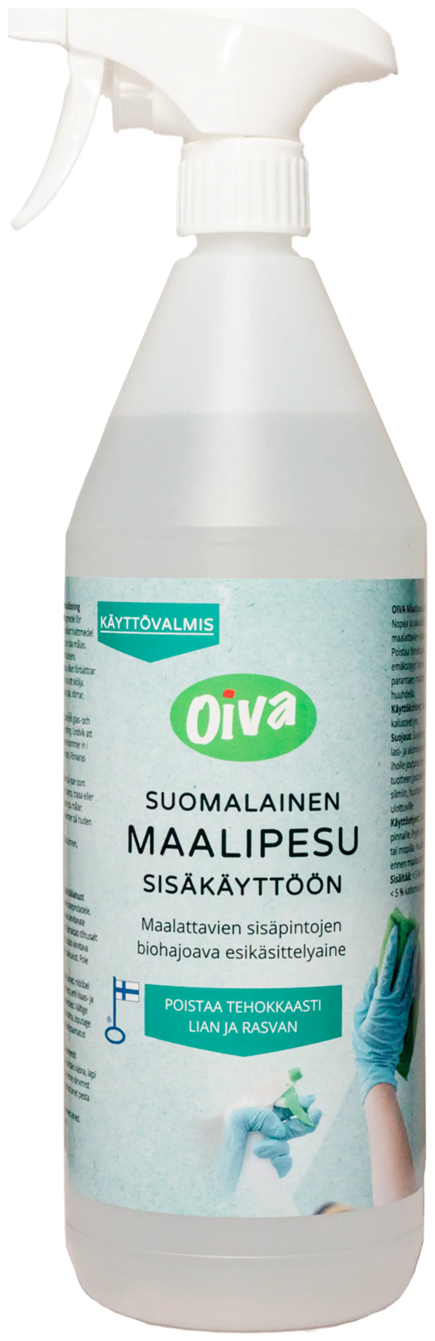 Oiva maalipesu sisäkäyttöön 1 l suihkutettava