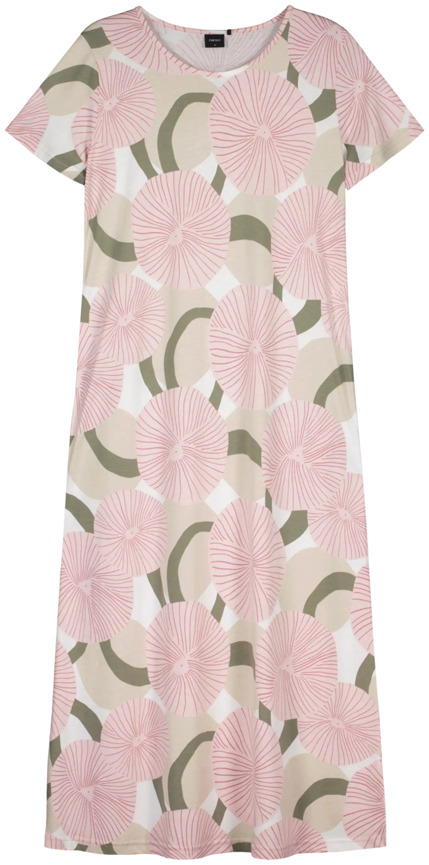 Nanso naisten pitkä yöpaita Hedda - Vaaleanpunainen